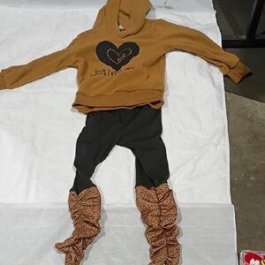 Kids Brown and Black Matching Set